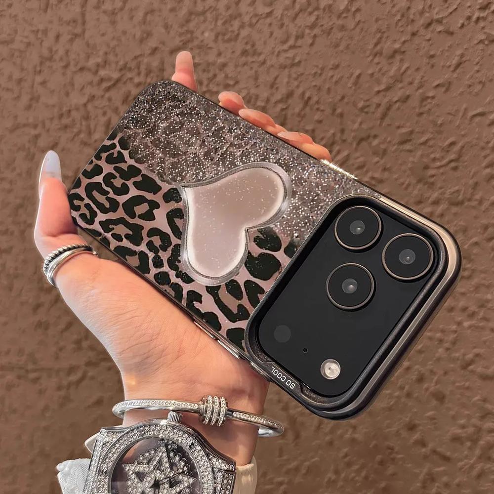 Heart-shaped Pattern Phone Case for iPhone17 16 15 14 13 12 11 Pro/ Max/Plus Shock-proof Rear Cover Anti-fingerprint