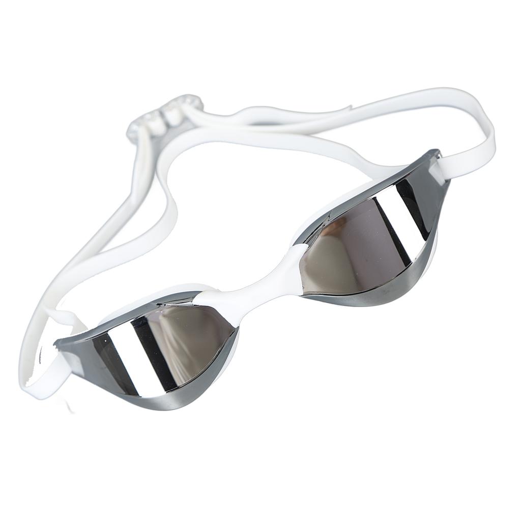 Adult Swimming Goggles No Leaking UV Protection Swim Racing Glasses High Definition Lenses White Sliver