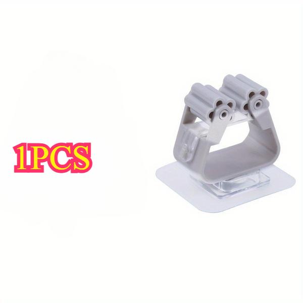 

1/3 шт. стойка для хранения швабры, всасывающая труба для ванной комнаты, бесследный зажим для швабры, вешалка для метлы, настенная водонепроницаемая стойка для швабры 1PCS серый