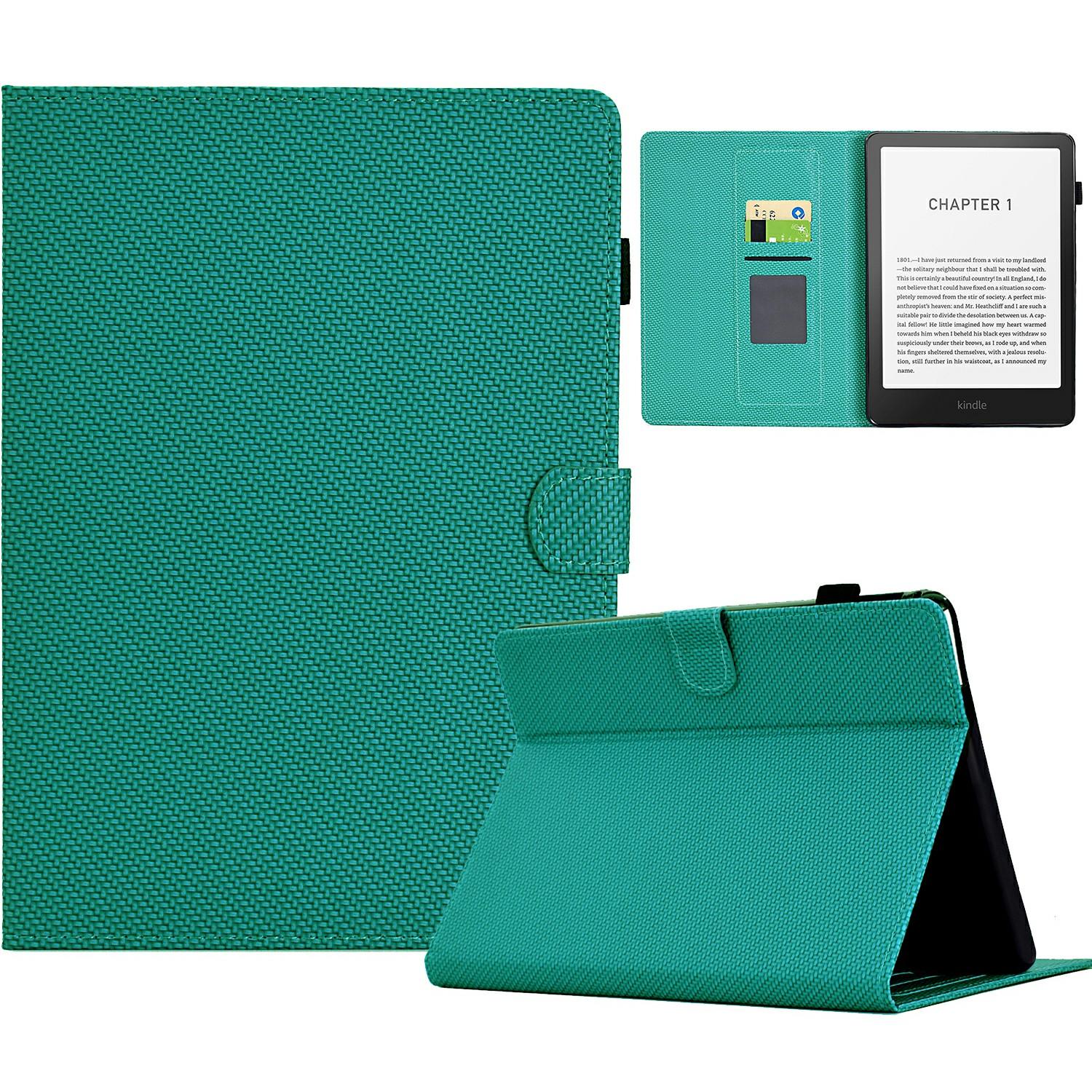 

Для Amazon Kindle Paperwhite (2024) Чохол Текстура Карбонове волокно PU Шкіряна Обкладинка Підставка Перегляд Baby Blue