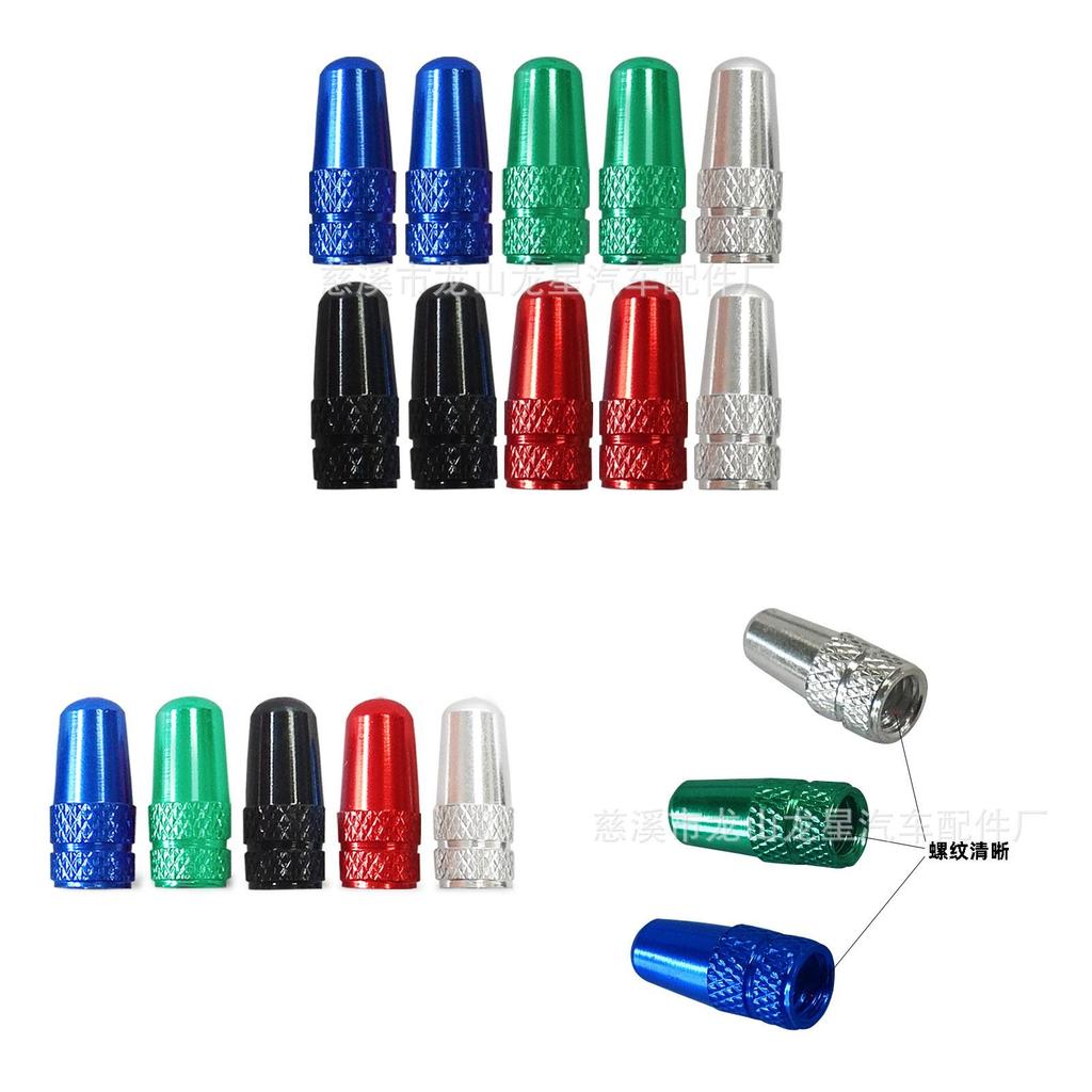 Presta Bicycle Valve Cap Cnc Aluminum Alloy Valve Cover For French Valve With Stainless Steel Material