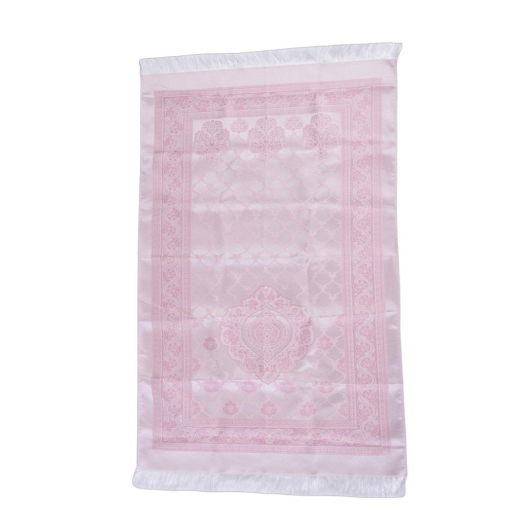 Pray Rug Soft Embroidered Thick Eid Ramadan Islamic Mat with Tassel Storage Bag Pray Beads for Women Men Children Meditation