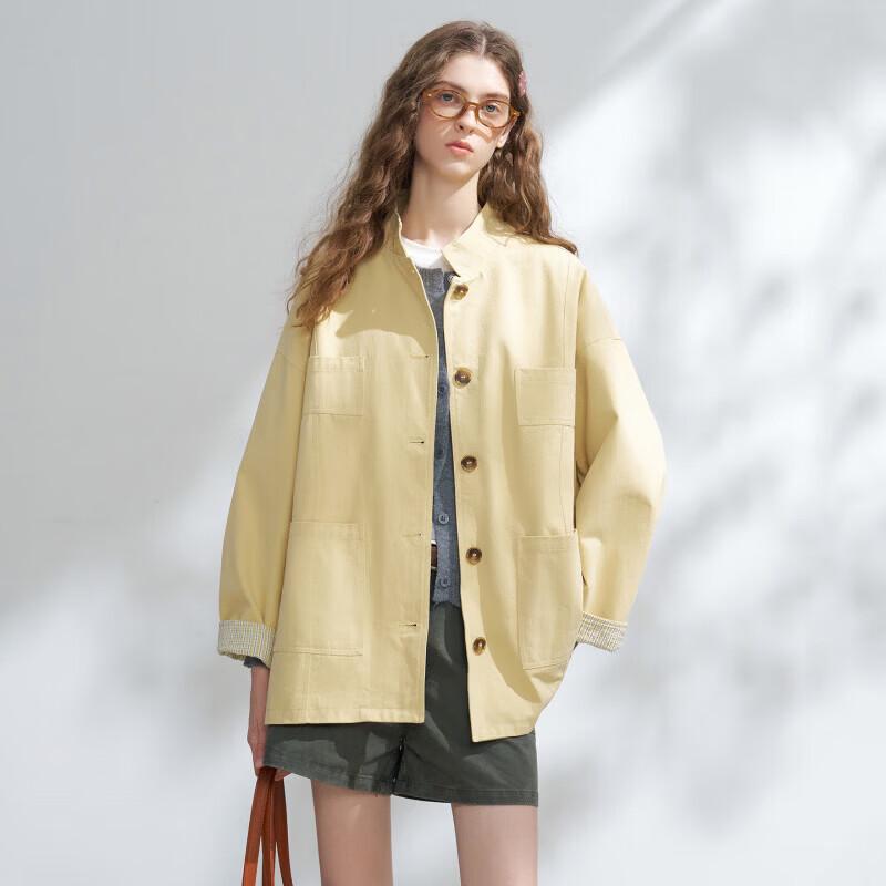 Women's Loose Fit Casual Long-Sleeve Trench Coat