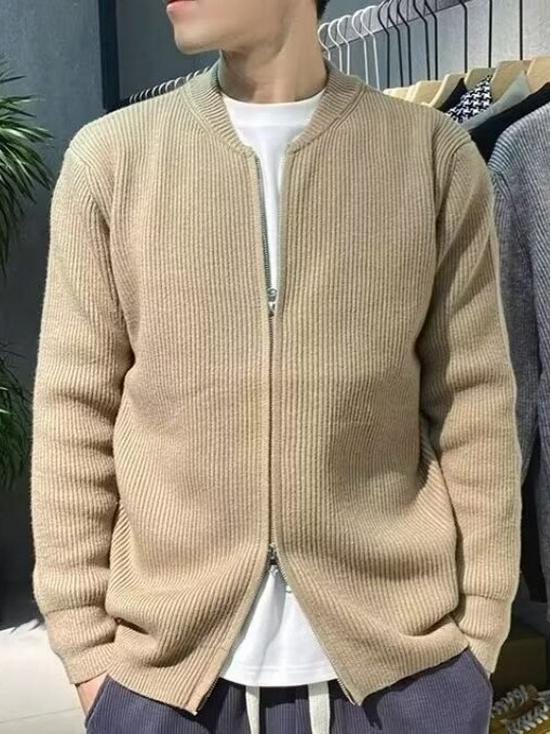 Męski Kardigan Dzianinowy w Koreańskim Stylu - Ciepły, Modny i Wszechstronny Modny Jesienny Sweter