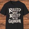 Rules What I'm The Grandpa Funny T Shirt Humorous for Grandfather Granddad Grandpop Men's Vinta
