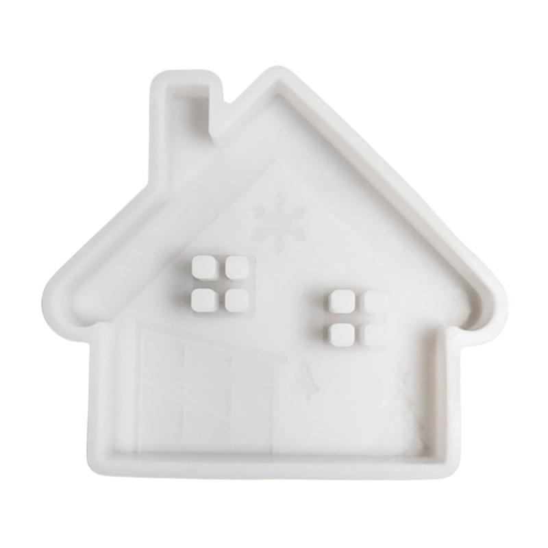 Christmas House Resin Silicone Molds Silicones Concrete Cement Moulds Christmas House Silicone Molds for Epoxy Resin