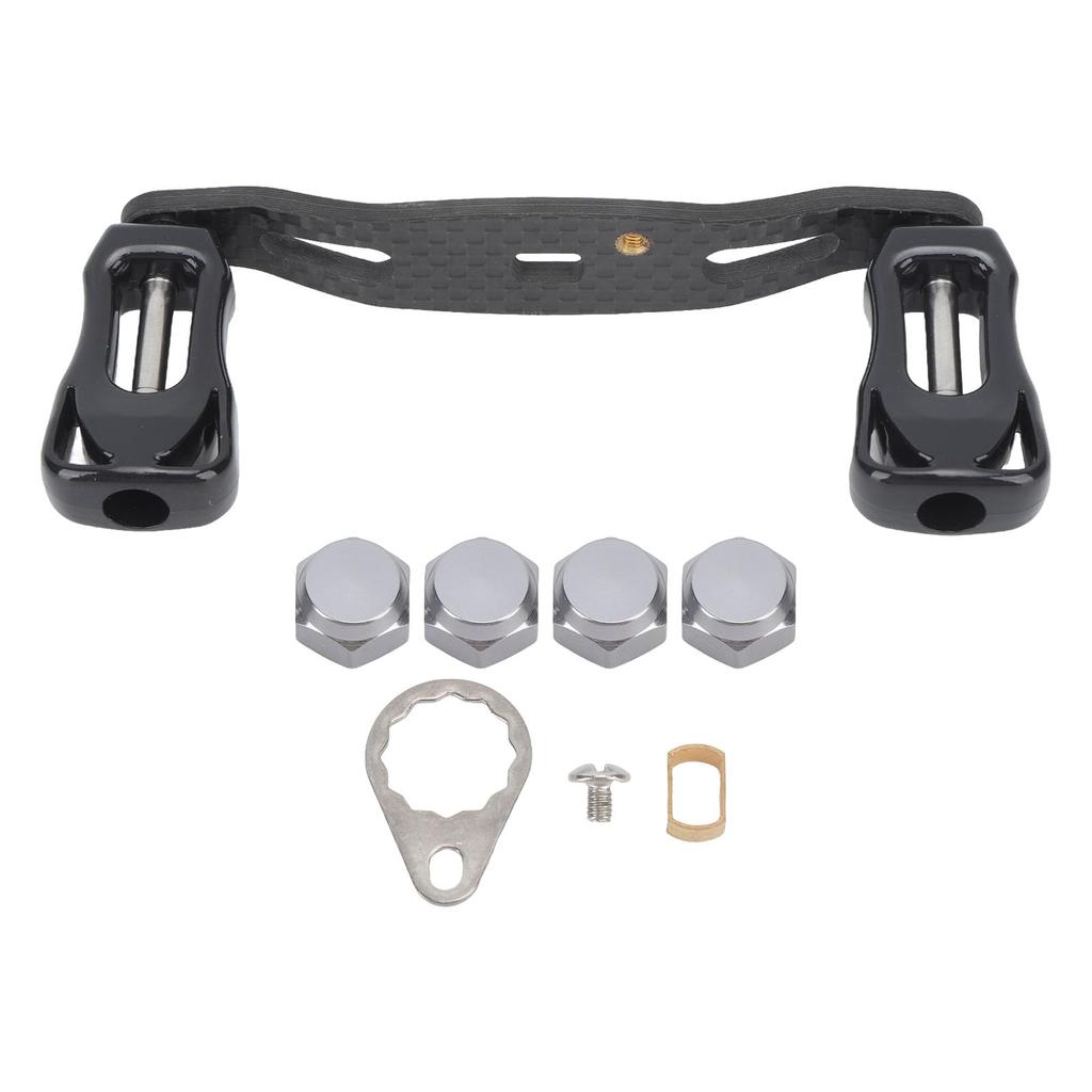 J-ouuo Fishing Reel Handle, Carbon Fiber Double Handle for Baitcasting, D S A, Lightweight, Easy Replacement (85mm)