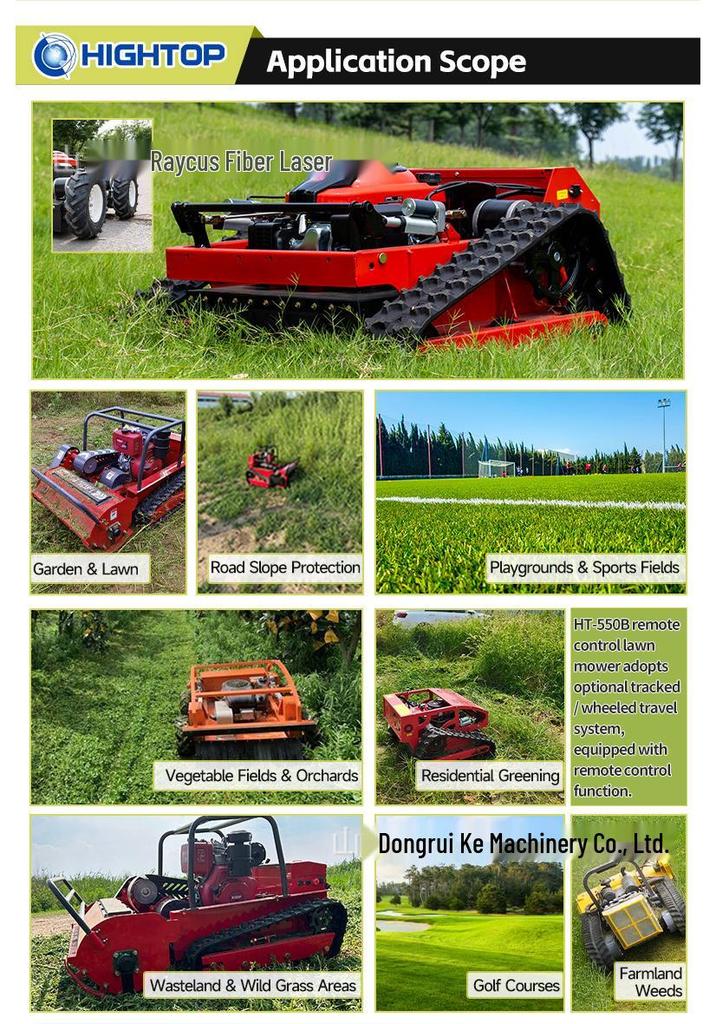 HT550B Intelligent Remote Control Gasoline Lawn Mower & Orchard Crawler