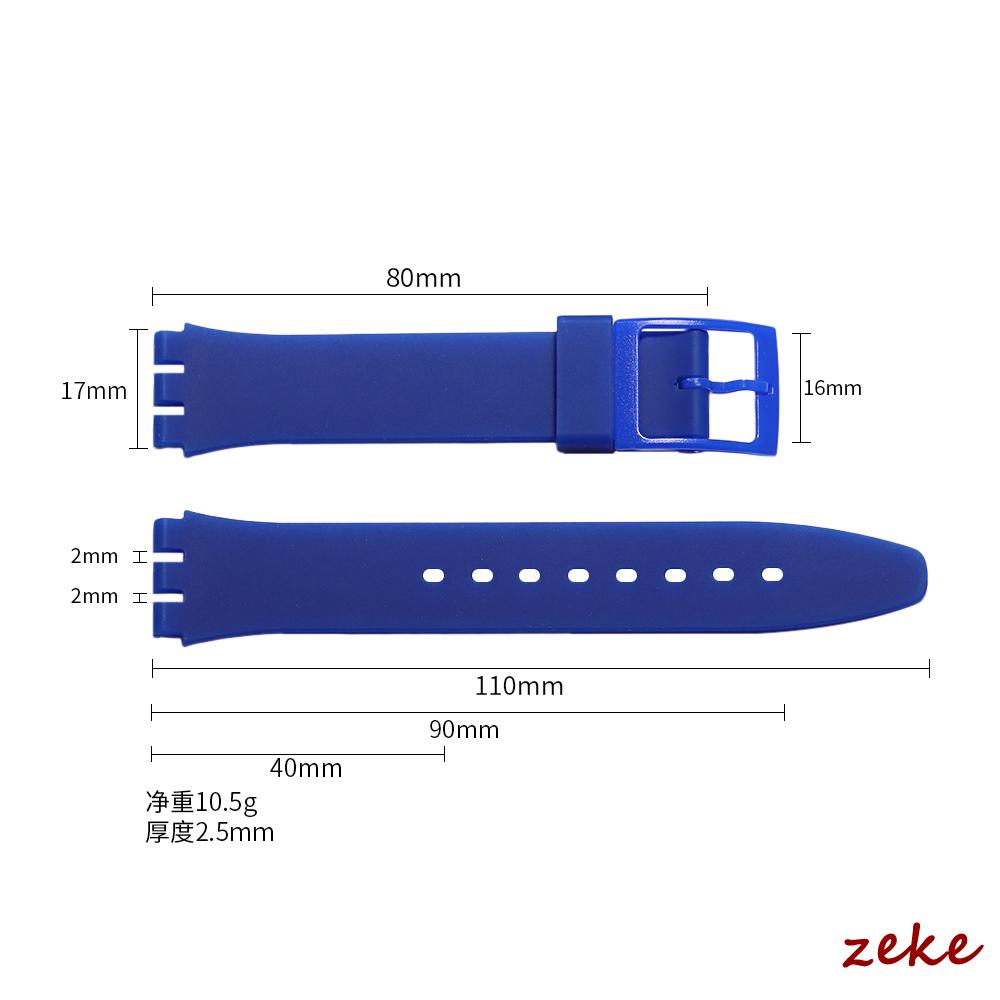 Silikonowy Pasek do Zegarka 16mm 17mm 19mm 20mm dla Swatch Kolorowy Pasek Sportowy Gumowy Zamienny Pasek na Nadgarstek Bransoletka Akcesoria do Zegarka
