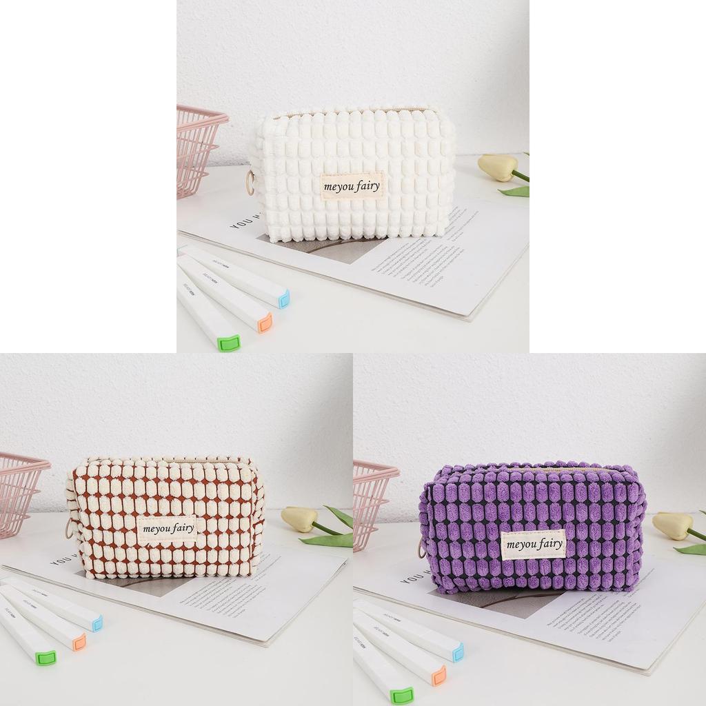 French Garden Makeup Bag With Polyester Material For Girls Travel And Storage