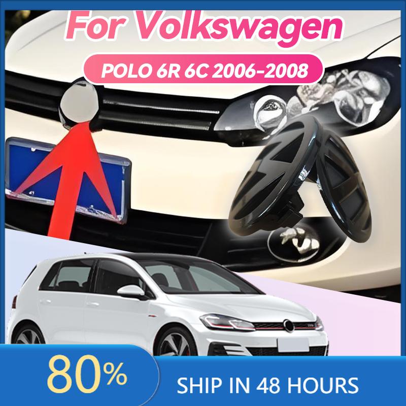 BGL1 2026 New For VOLKSWAGEN VW 2PCS Replacement Car Front Grill Badge Rear Trunk Lid Emblem Logo Car Styling For Polo 6r 6c 2006 200 YL2