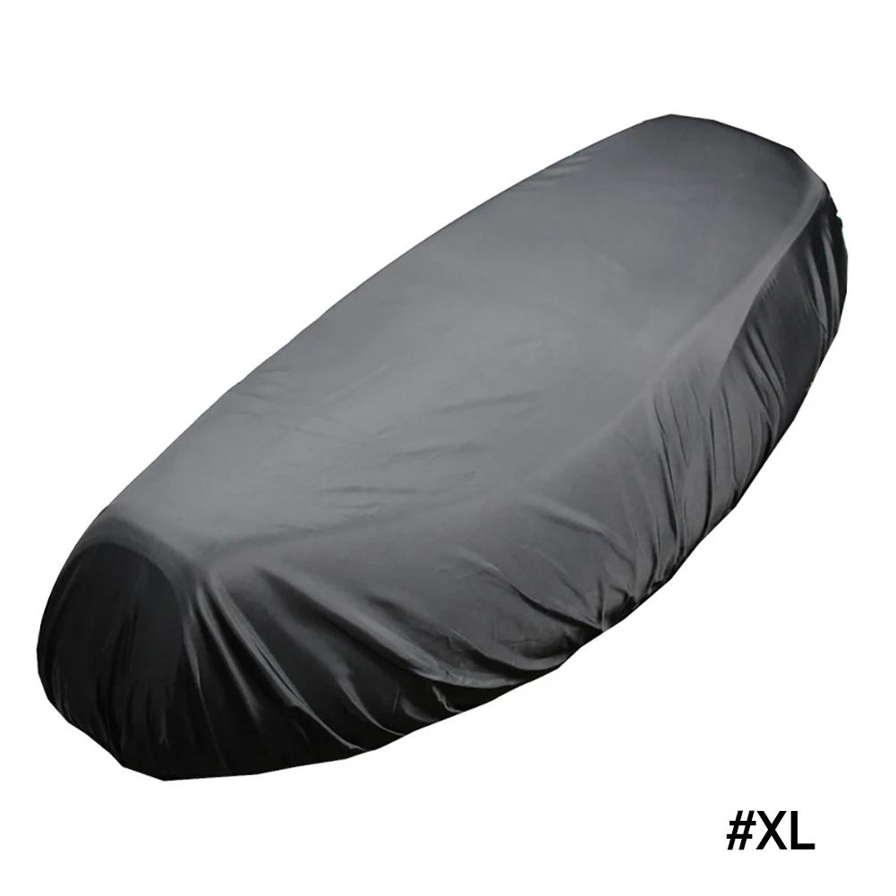Universal Motorcycle Flexible Seat Cover Waterproof Saddle Cover Dustproof UV Sun Protection Black 210D