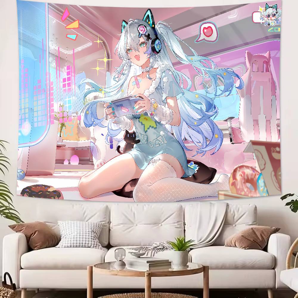 

Luxury Fashion Hot Cute Pink Angel Tapestry Decoration Bedroom Dormitory Background Cloth Holiday Home Living Room Club Tapestry 74x94cm(29x37in)