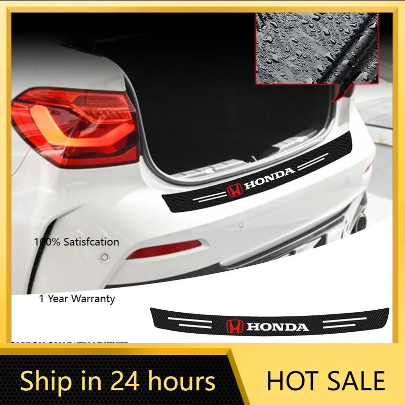 2025 Hot Carbon Fiber Auto Protective Rear Trunk Bumper Guard 3D Stickers For Honda Mugen Power Jazz City Civic Inspire Accord F