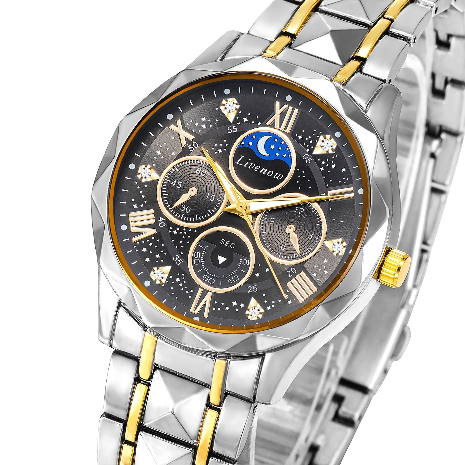 

Men Watch Luxury Men Watch Stainless Steel Watches Sport Quartz Clock Mens Business Wristwatch чорний