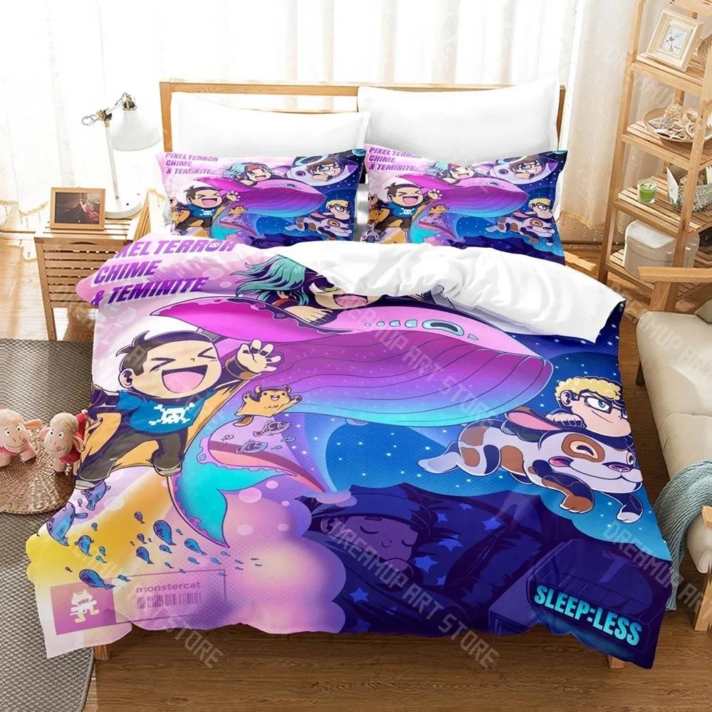 3D Print Teminite Logo Bedding Set Single Twin Full Queen King Size Bed Set Adult Boys Bedroom Duvetcover Sets Teminite