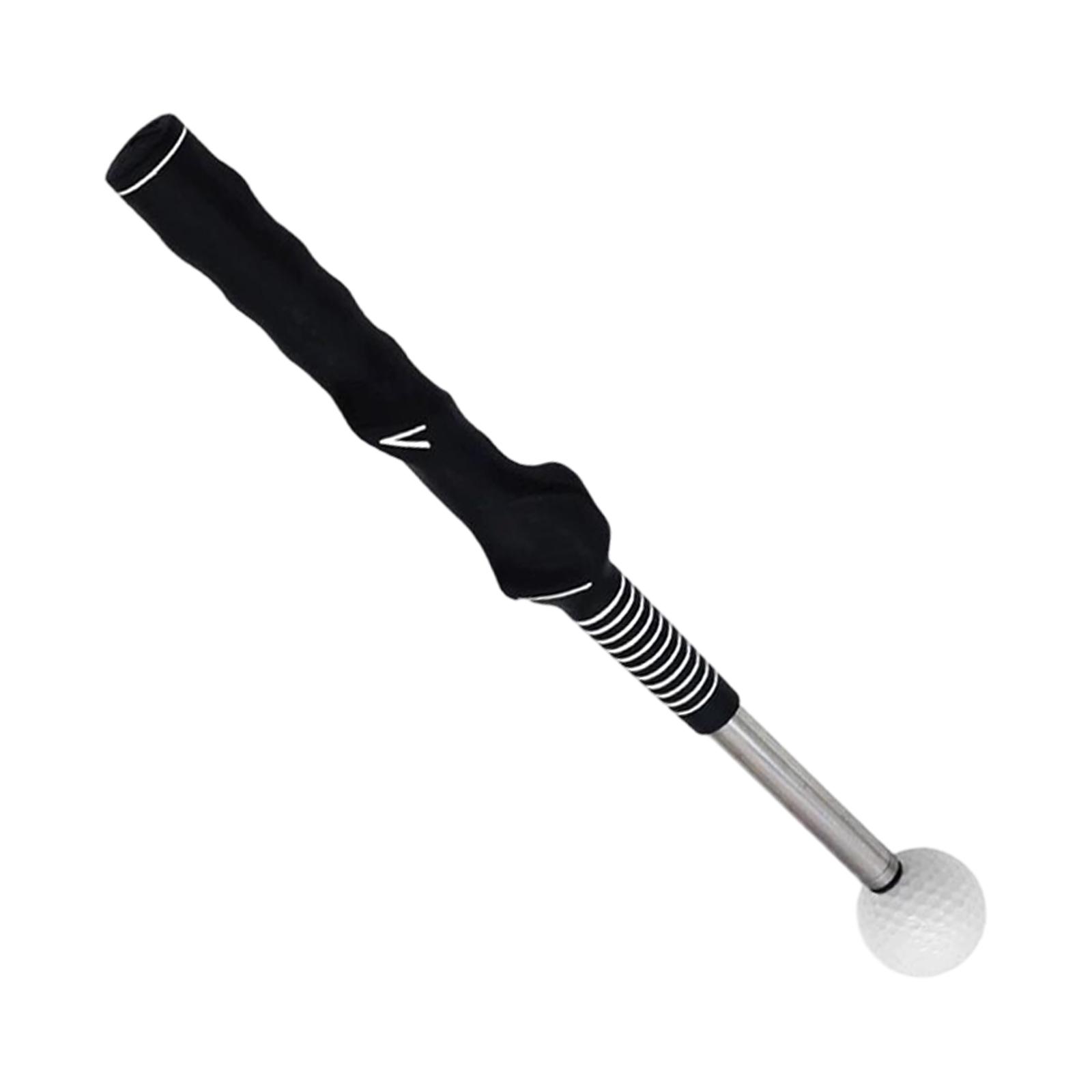 

Golf Swing Telescopic Practice Stick, Beginner Swing Posture Assistance Training Stick One Size чёрный