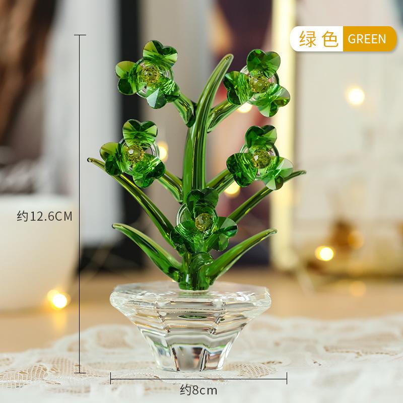 Křišťálové sklo řemeslná orchidej ozdoba obývací pokoj stolní ozdoba