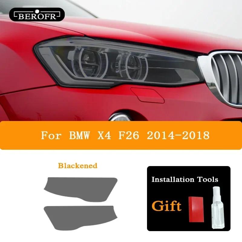 Für BMW X1 F48 X2 F39 X3 F25 G01 X4 F26 G02 X5 F15 G05 X6 F16 G06 X7 Auto Scheinwerfer Tönung Rauchschwarz Schutzfolie TPU Aufkleber