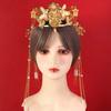 Chinese Style Wedding Hair Crown Tassel Women Hanfu Hairpin Retro Bride Hair Crown  Jewelry Set