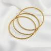18k Gold Plated Multi-Layer Stackable Stainless Steel Square Twisted Bracelet Set - Elegant, Non-Fading, Fashionable Charms.