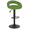 Bar Stool Set of 2 Light Green Velvet