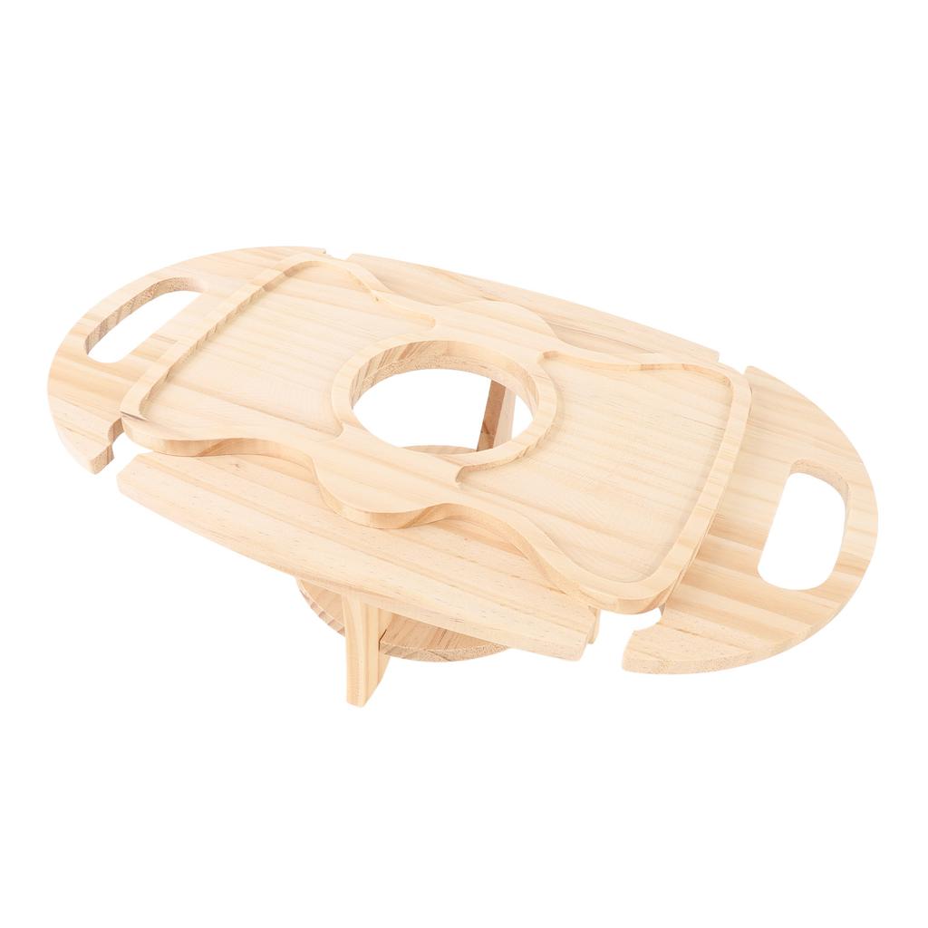 Portable Wine Picnic Table Wooden Beach Picnic Table Foldable Wine Desk for Camping Beach Parties Pi