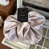 Oversize Satin Scrunchies Elatic Hair Bands Women Girls Ponytail Holder Silk Hair Ties Simple Large Chouchou Hair Accessories
