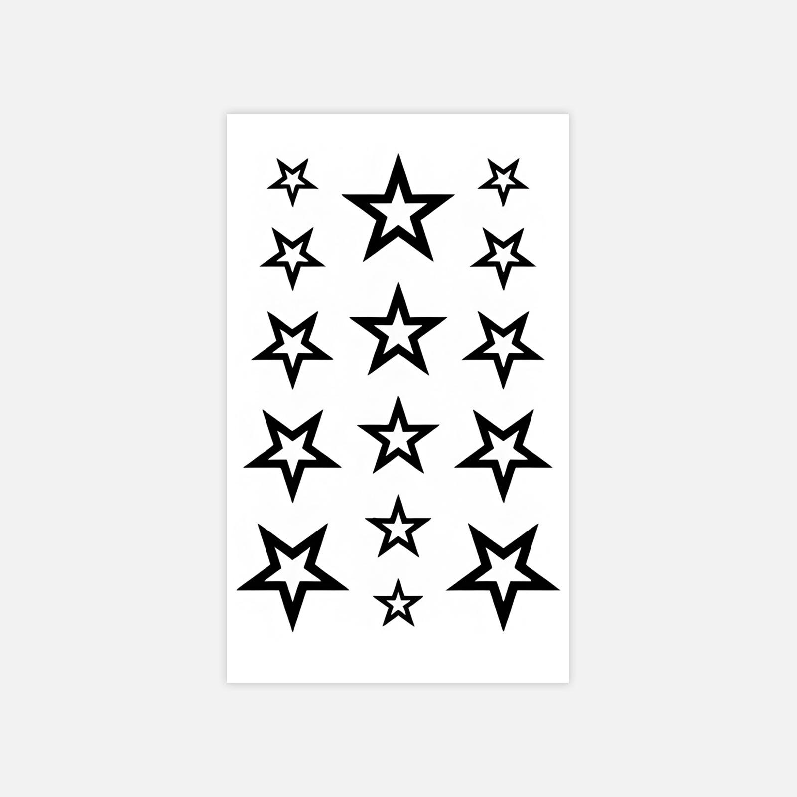 Small Fresh Small Picture Star Finger Arm Tattoo Sticker Sweet Cool Cute Tattoo Sticker 6*10