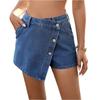 Women's Summer Casual Button-up Irregular Denim Culottes