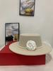 Hat Female Elegant British Top Hat Female Hepburn Style French Pearl Chain Flower Wool Flat Top Felt Hat Self-operated