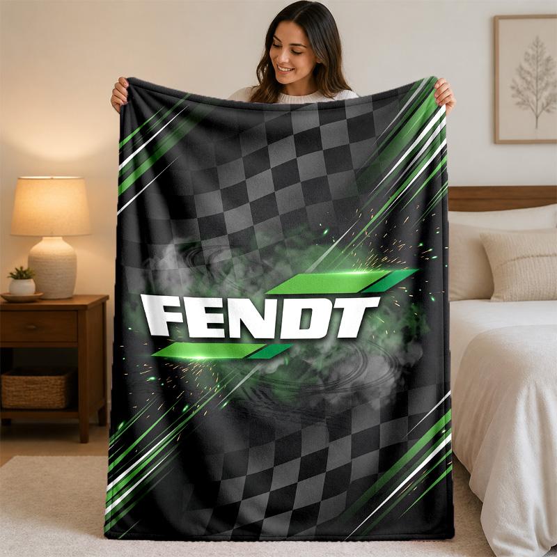 Fendt Print Flannel Blanket Cozy Lightweight Plush Throw Blanket For Bed Sofa Household Use