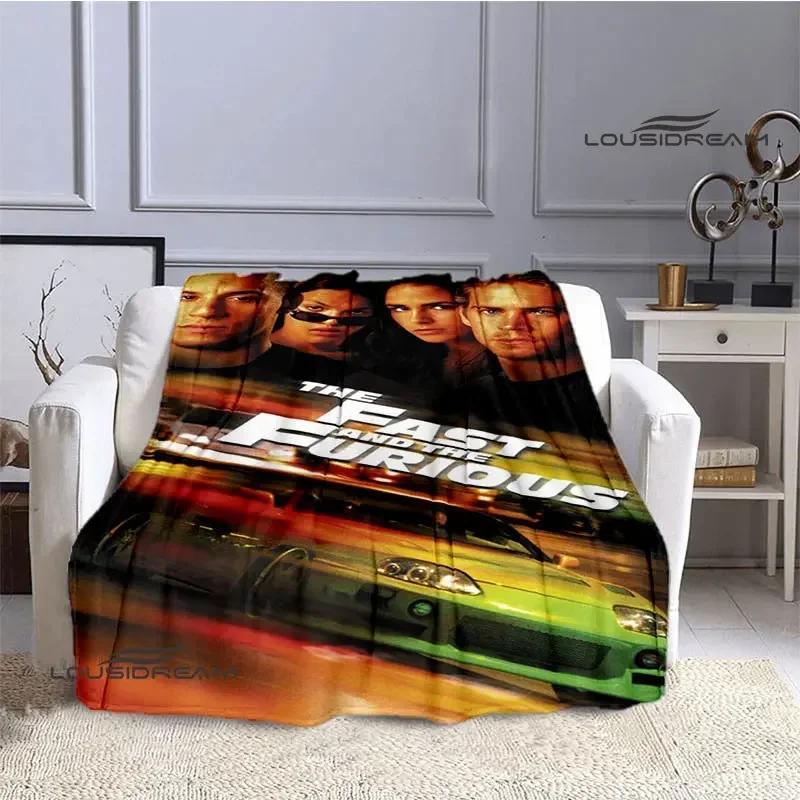 Fast & Furious Printed Blanket Thin Blanket Bed Blanket Flannel Soft and Comfortable Home Travel Blanket Birthday Gift