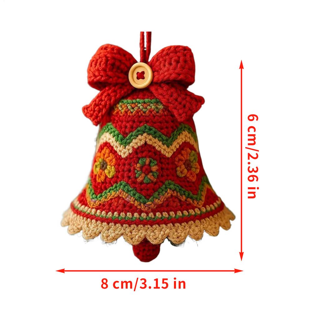 Christmas Crochet Kit For Beginners Crochet Complete Kit Christmas Bell Ornament Handmade Crafting Set For Holiday Craft
