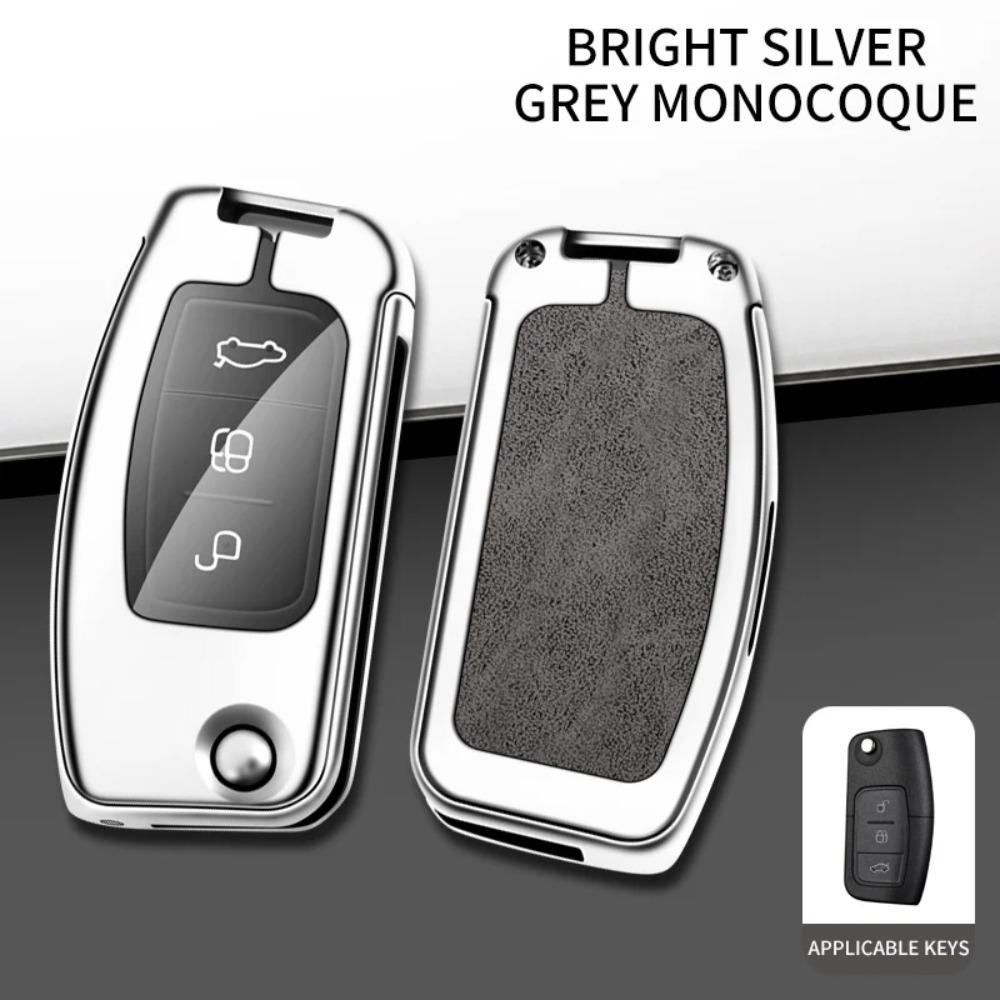 

Car Metal Key Case Cover Shell for Ford Focus 2 3 Ecosport C-Max S-Max Ka Mondeo Kuga Galaxy Fiesta Keychain Accessories