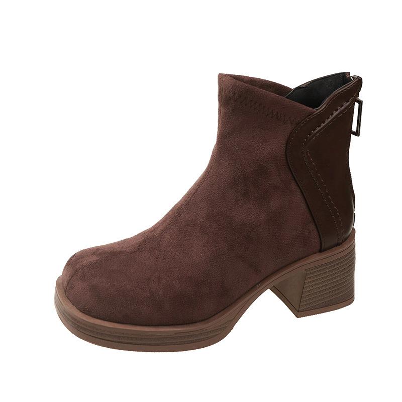 

Большого размера новая весенне-осенняя одинарная обувь женская модная британская обувь с внутренней платформой для увеличения роста женская универсальная повседневная женская обувь 40 коричневый