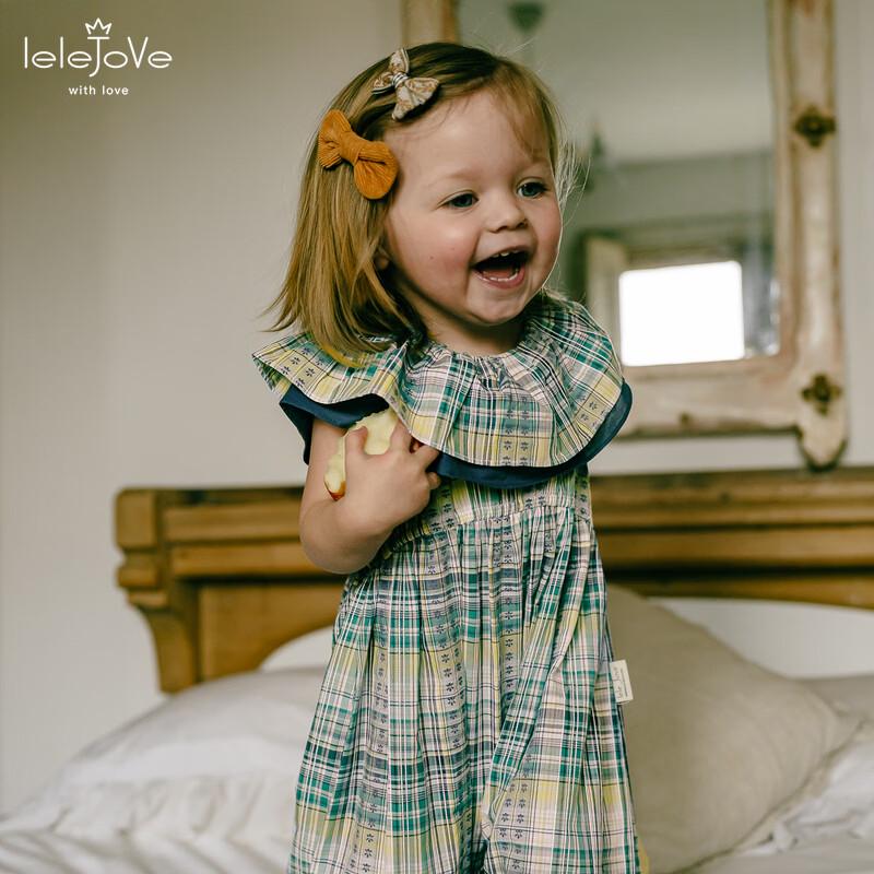 LELE JOVE Nordic Style Peter Pan Collar Sleeveless Baby Romper 73