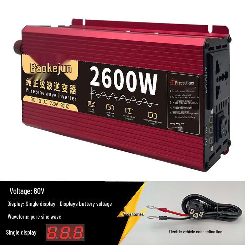 Sine Wave Car Inverter: 12V/24V to 220V High-Power Converter for Truck Batteries