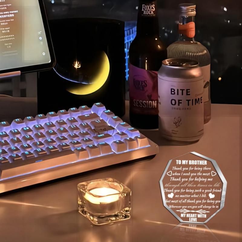 Engraved Brother Acrylic Plaque. A meaningful gift from sister for graduation or Christmas.