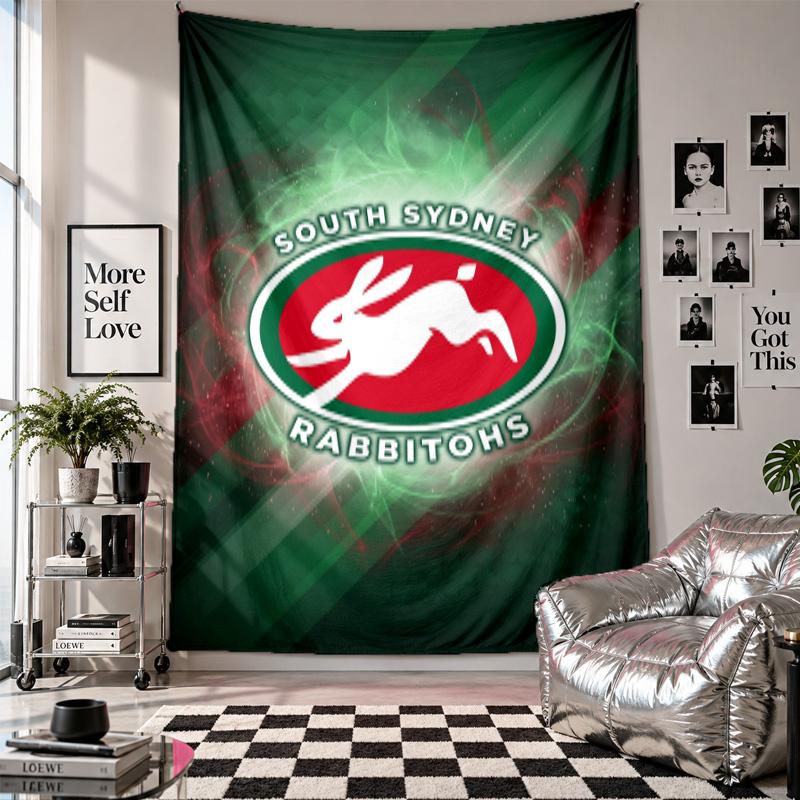 South Sydney Rabbitohs Wall Tapestry Home Decor Wall Hanging Cloth for Bedroom Living Room Background