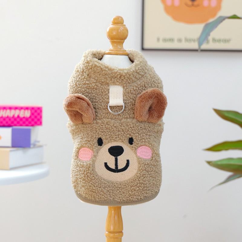 PETCIRCLE Pet Dog Cat Clothes Winter Dudu Lamb Fleece Pink Pig Vest