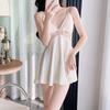 Sexy pajamas women's ice silk thin with chest pad lace suspender nightdress pure desire silk 1011 new loungewear