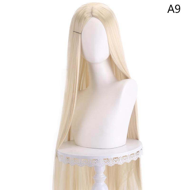 

100Cm Longstraight Cosplay Wig Center Part Anime Synthesis Wig Multicolour Party Heat Resistant Styling Decoration Accessories