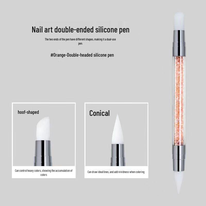 5-Piece Dual-Ended Silicone Dotting and Embossing Nail Art Pen Set