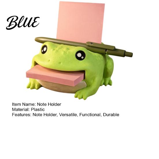 Work Desk Setup Frog Note Holder Creative Organizer with Pen Stand And Memo Office Gift Dispenser Cute Animal Stationery Storage Case for