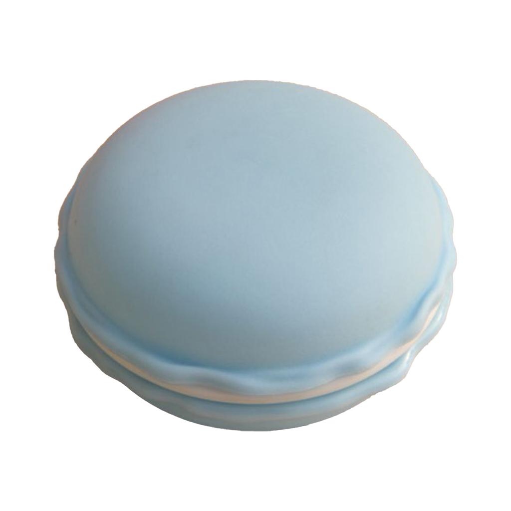 Macaron Jewelry Box Light Blue Plastic Exquisite Macaron Shape Storage Box for Women Girls