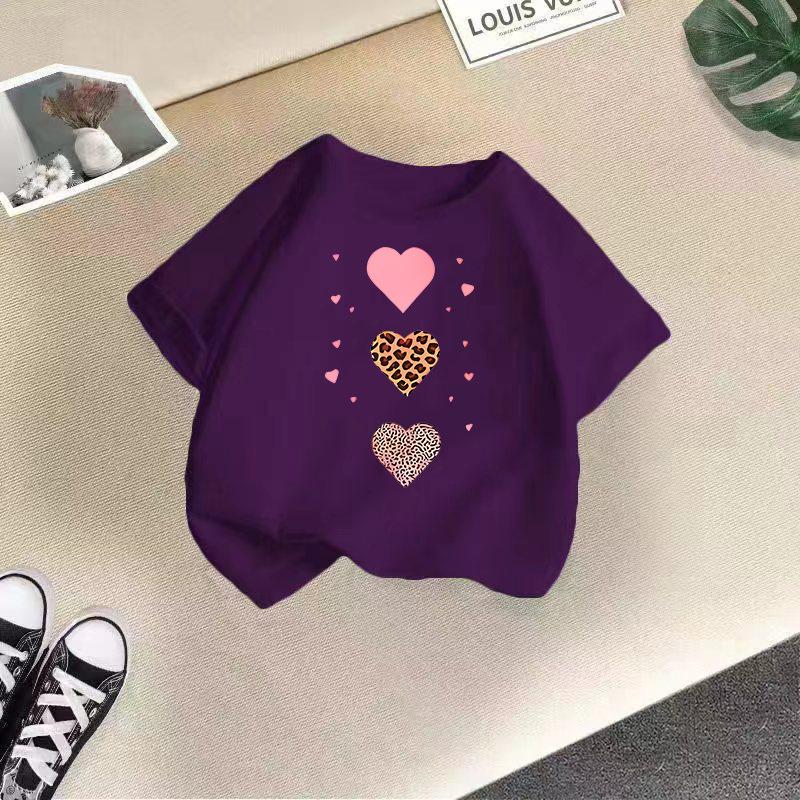 Girls' Fashionable T-shirt For Summer, Children's Casual Top
