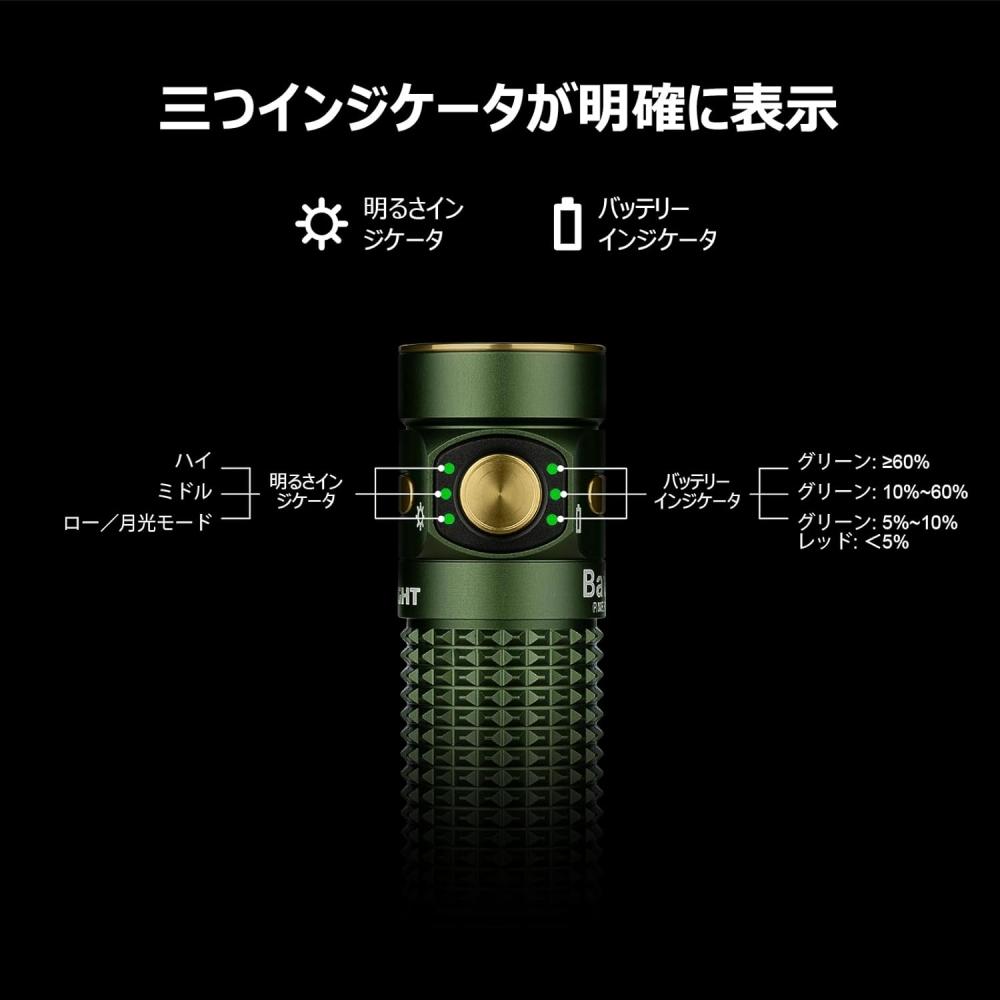 Olight Baton 4 Flashlight 1300 Lumens Mini Powerful Stepless Dimming Ipx8 Water 
