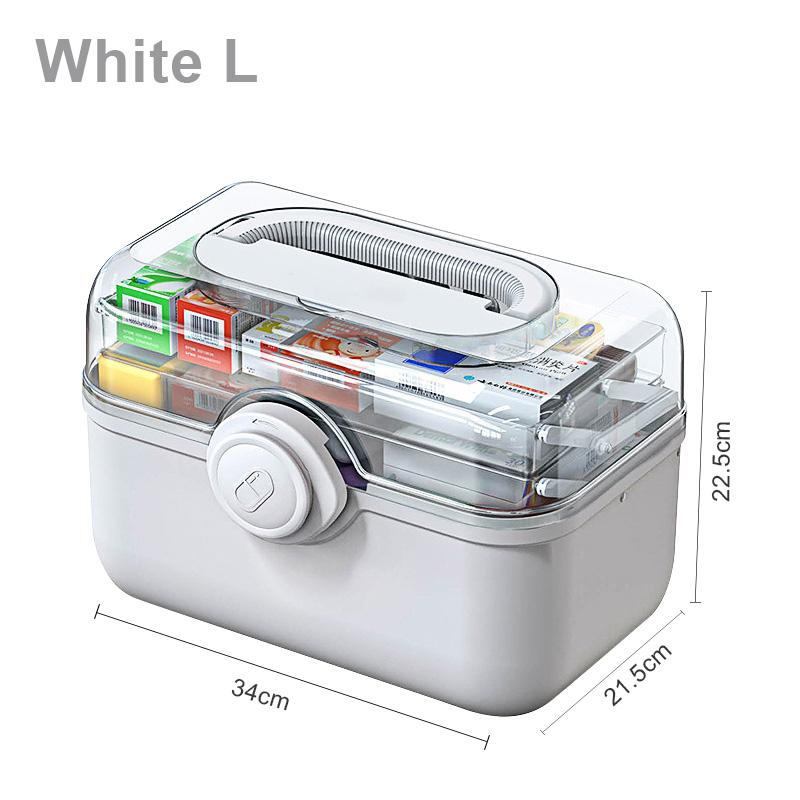 3 Layers Medicine First Aid Kit Super Large Capacity Pill Cases Organizer Family Emergency Pharmacy Storage Container Pill's Box