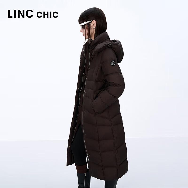 Jinyujie Women's Waist-Cinching Long Puffer Down Jacket